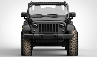 Dual Carbine 12 Inch Off Road LED Floodlight Work Light Bar Jeep