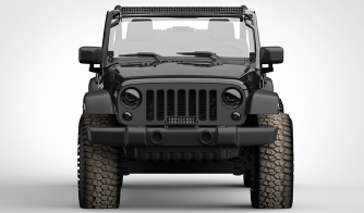 Dual Carbine 11 Inch LED Light Bar Off Road Floodlight jeep