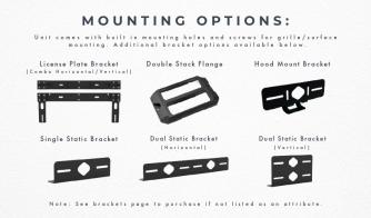 Z-6 TIR LED Surface Mount Warning Light Mounting