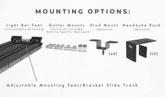 K-Force 47 TIR Full Light Bar Mounting Options