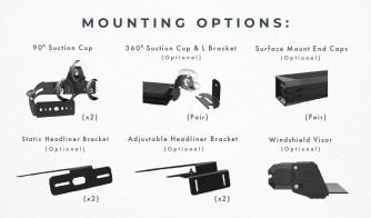 Striker-6 TIR LED Traffic Advisor Mounting Options