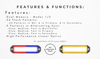 P4 MC Z-12 Linear LED Surface Mount Warning Light Features