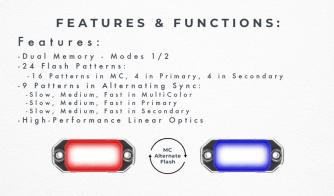 P10 MC Z-6 Linear LED Surface Mount Warning Light Features