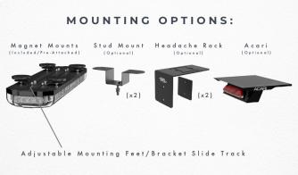 K-Force Micro 21 TIR Mini Light Bar Mounting Options