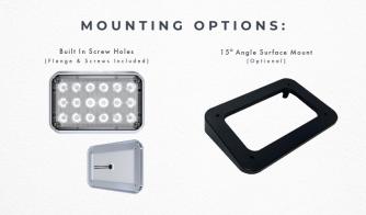 P4 Alpha 6x4 LED Ambulance Surface Mount Warning Light Mounting