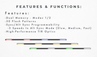 Ceptor-X TIR LED Running Board Light Stick Functions