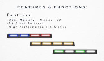 Striker-4 TIR LED Dash Light Features