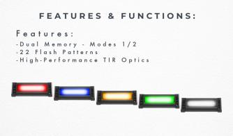 Striker-1 TIR LED Dash Light Features