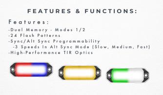 Z-4 TIR LED Surface Mount Warning Light Features