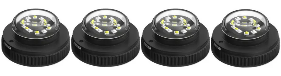 LED Hideaway Strobe Lights - Mini Emergency Vehicle LED Warning Lights with  Controller - Surface/Flush