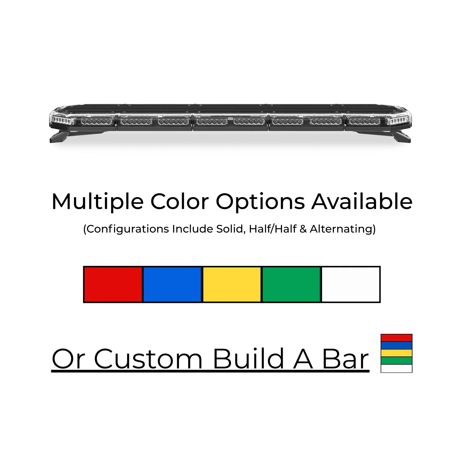 Super Take Down K-Force 47 TIR Full Size LED Light Bar Colors