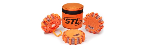 3 Pack 15 LED Red Disc Beacon Lights Roadside Flares with AAA Battery