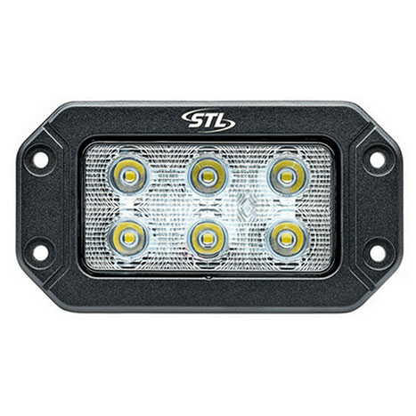 Hex Carbine Flush Mount Rectangular 6 Inch LED Floodlight