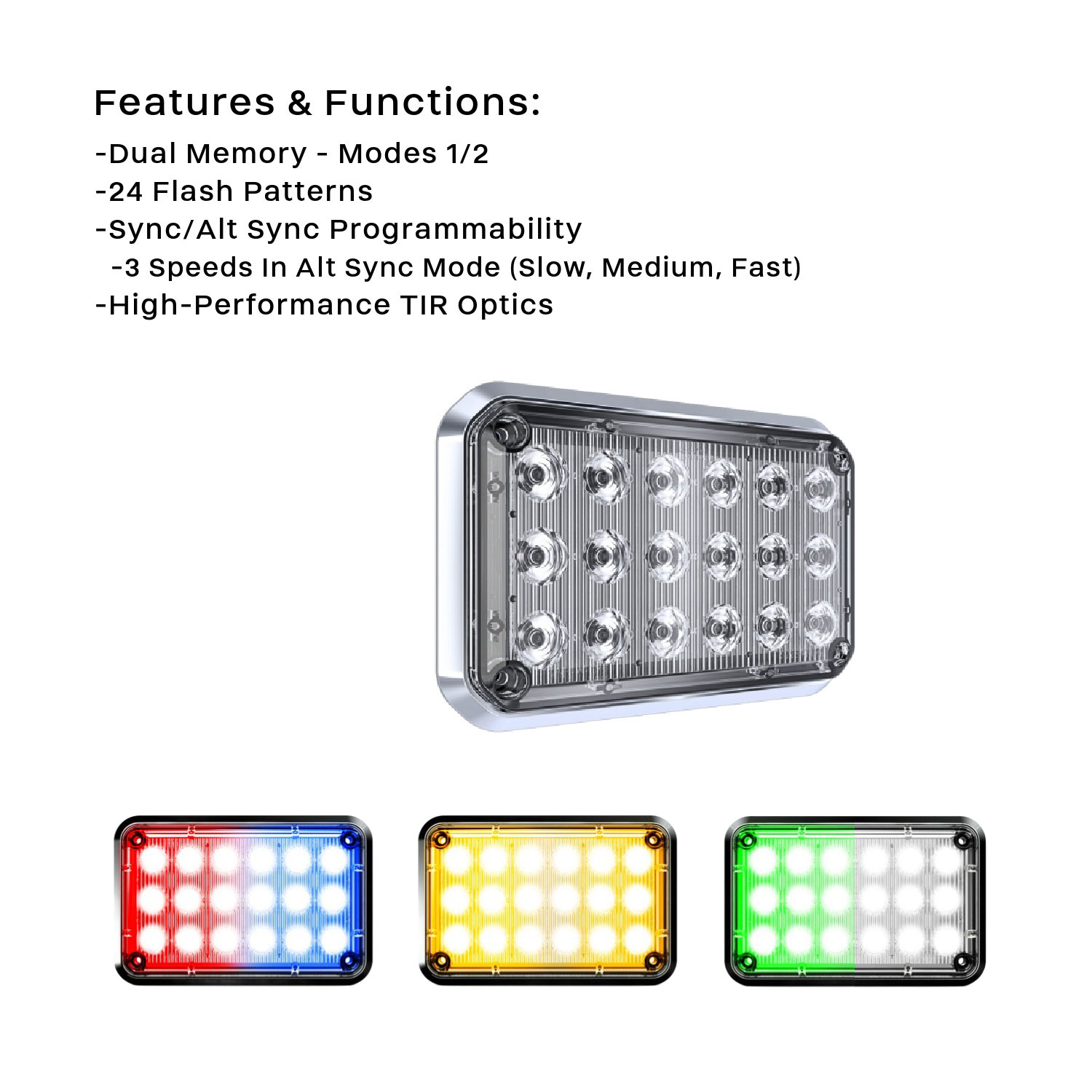 4 Pack Alpha 6x4 LED Surface Mount - G-A6X4P4 | STL