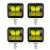 4 Pack Marine Cube Carbine Flood/Spotlight Boat Off Road LED Pod Light
