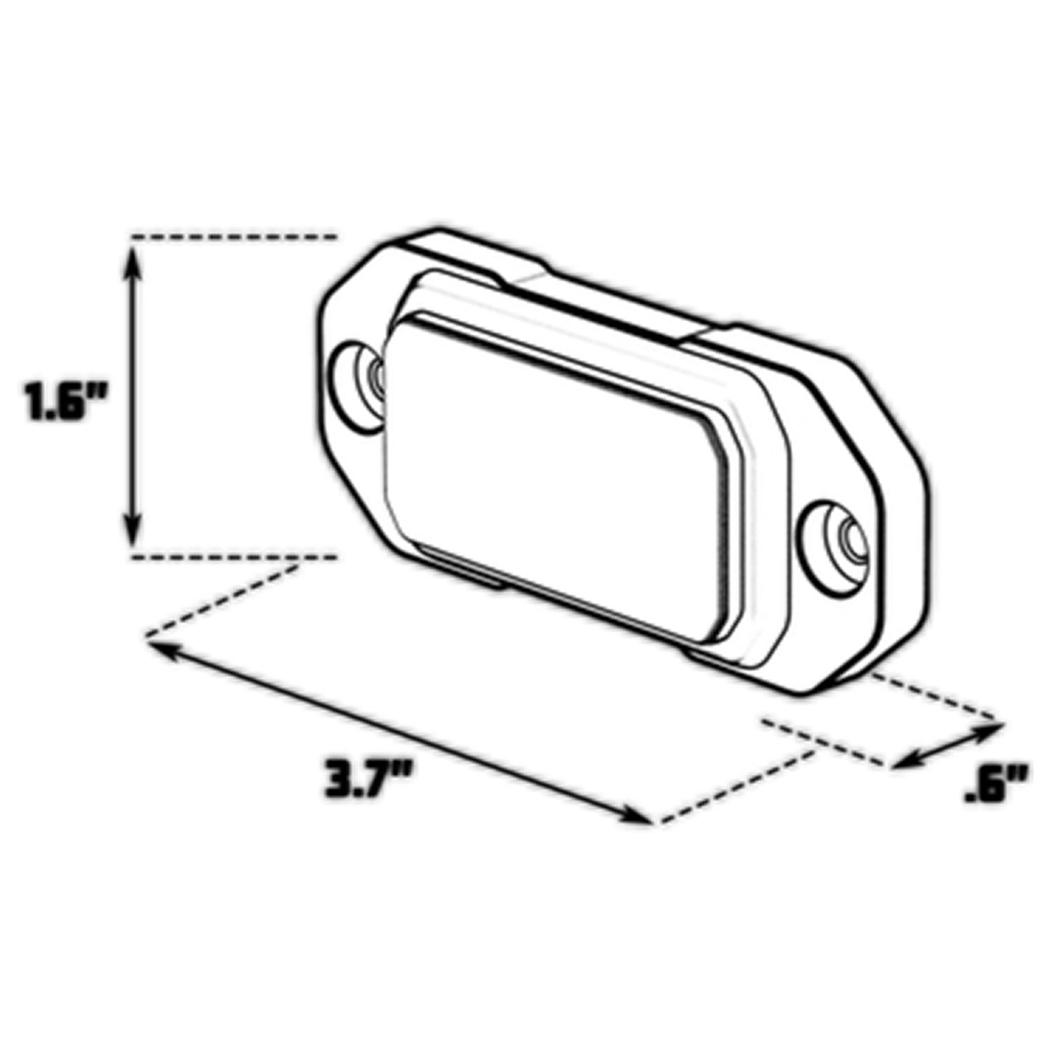 Z-6 MC Linear LED Surface Mount Warning Light Head | STL