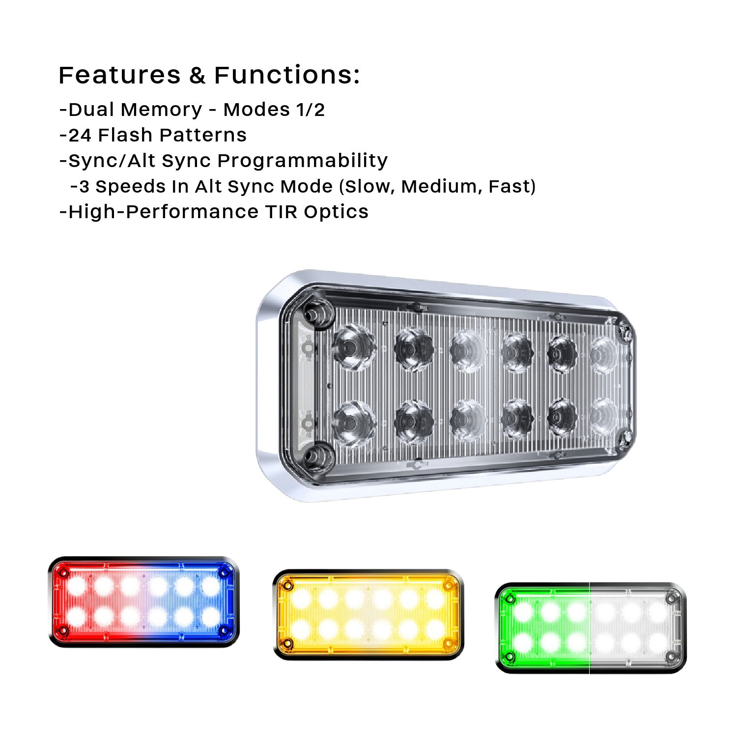4 Pack Alpha 7x3 LED Surface Mount - G-A7X3P4 | STL