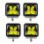 4 Pack Marine Cube Carbine Flood/Spotlight Boat Off Road LED Pod Light