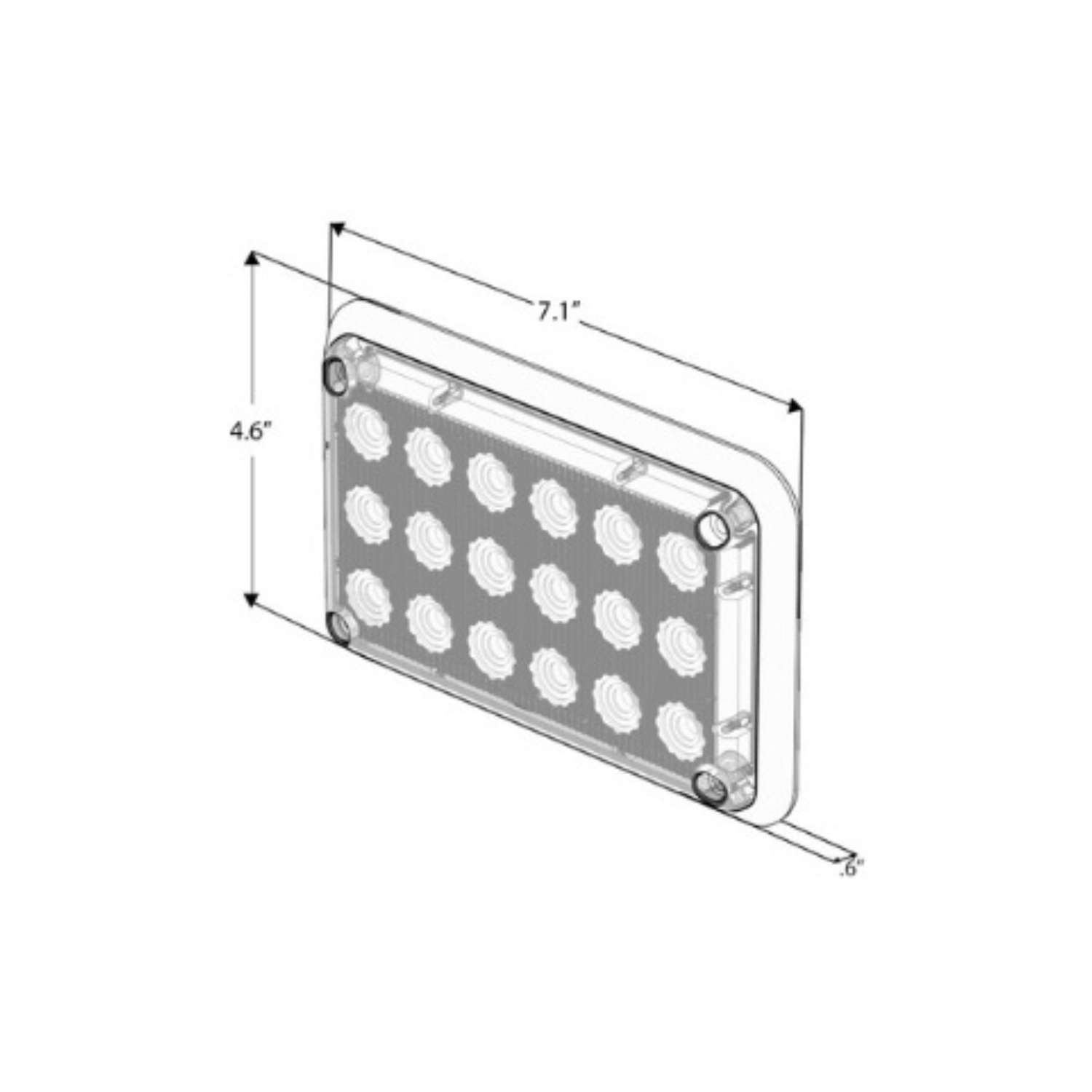 4 Pack Alpha 6x4 LED Surface Mount - G-A6X4P4 | STL
