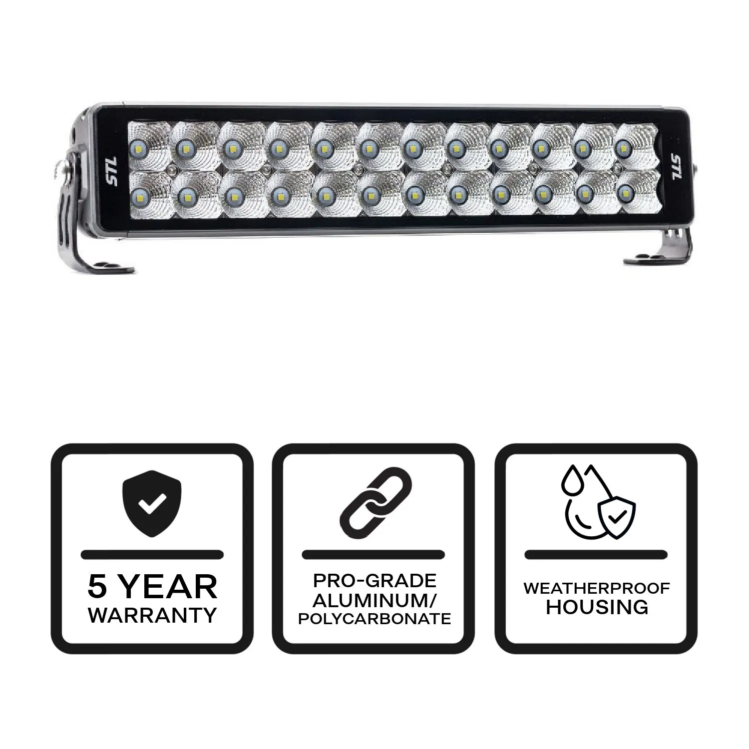 Dual Carbine Floodlight 13 Inch Off Road LED Light Bar Angle