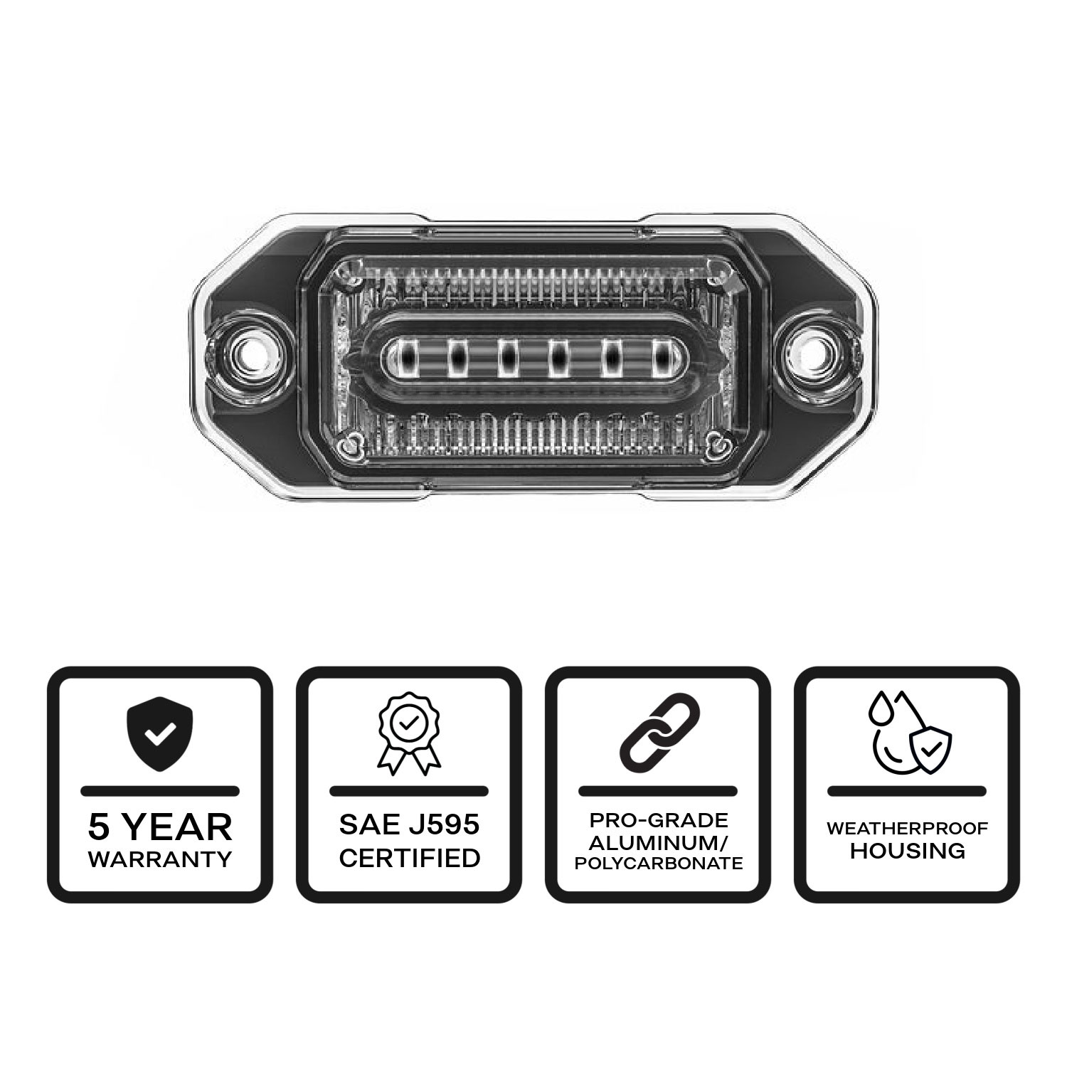 P4 Z-6 MC Linear LED Surface Mount Warning Light Heads | STL