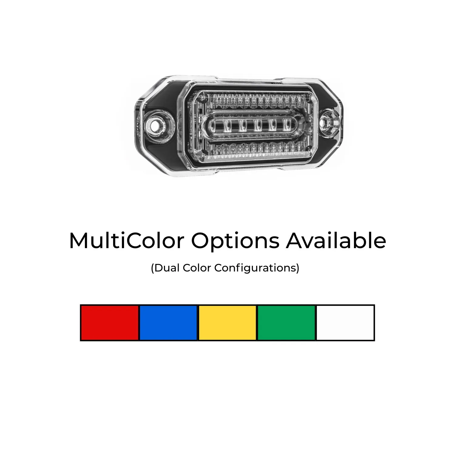 4 Pack Z-6 Linear LED Surface Mount Warning Light Head Angle