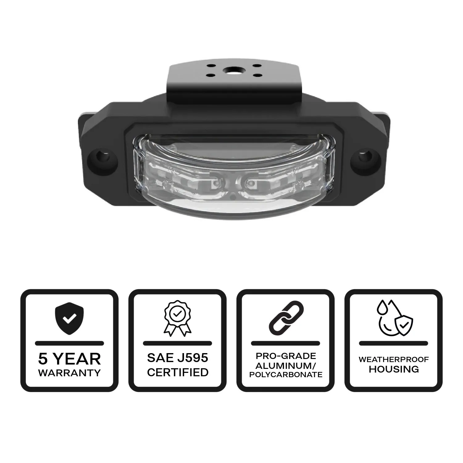 4 Pack MultiColor ZX-180 Linear LED Surface Mount Under Mirror Warning Ligh