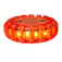6 Pack 16 LED Rechargeable Red Disc Roadside Flare on