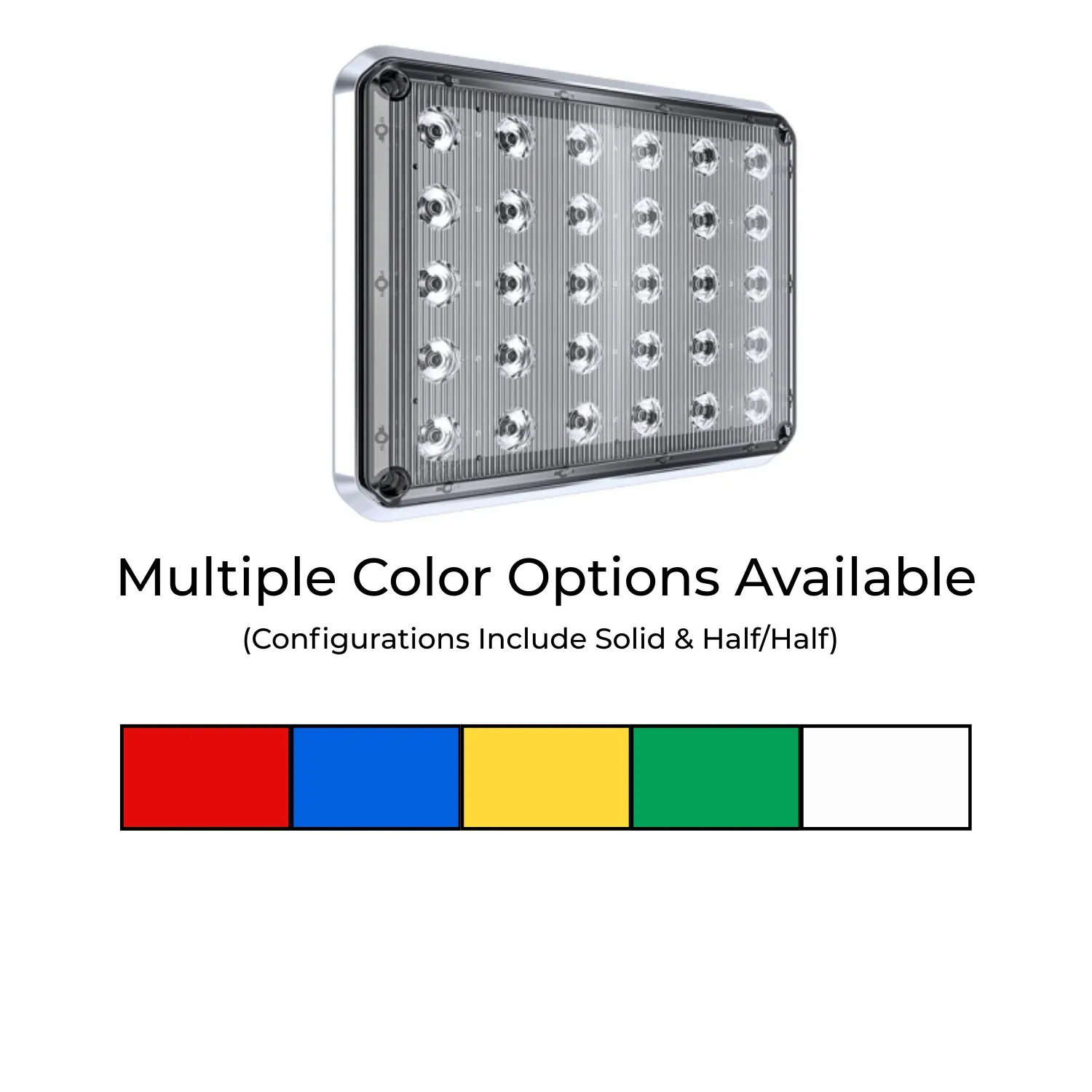 Alpha 7x9 LED Surface Mount Lights 4 Pack Angle