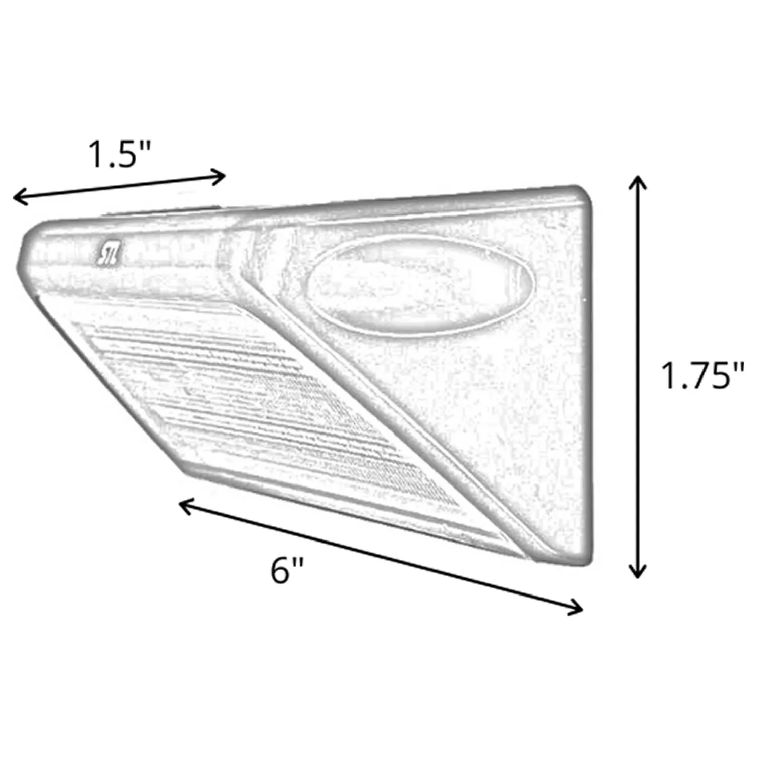 Carbine 45 Degree Angled Down Surface Mount Off Road LED Floodlight Dimensi