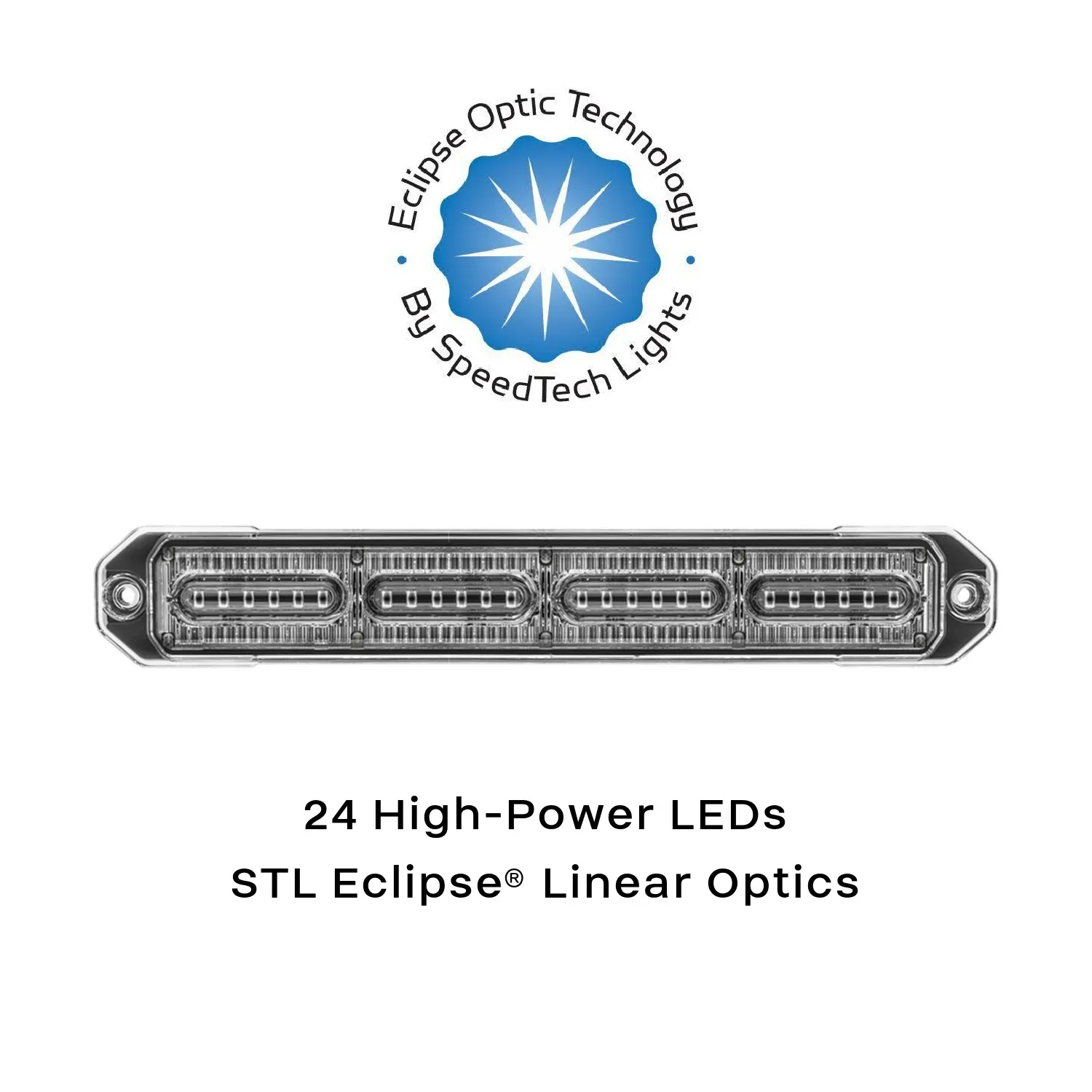Z-24 Linear LED Surface Mount Warning Light Head Optics