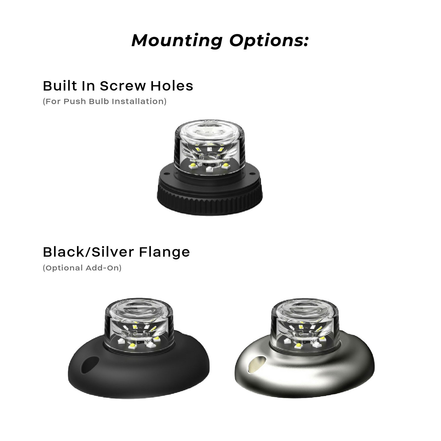 Flare 6 360 LED Hideaway Surface Mount - K-F6360 | STL
