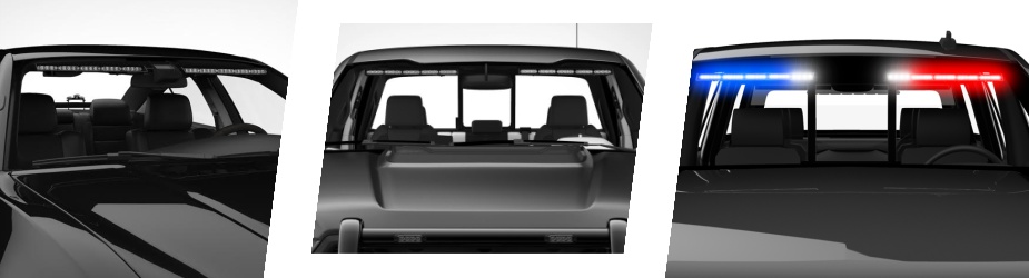 Raptor TIR Interior Split LED Visor Lightbar - B-RT10 | STL