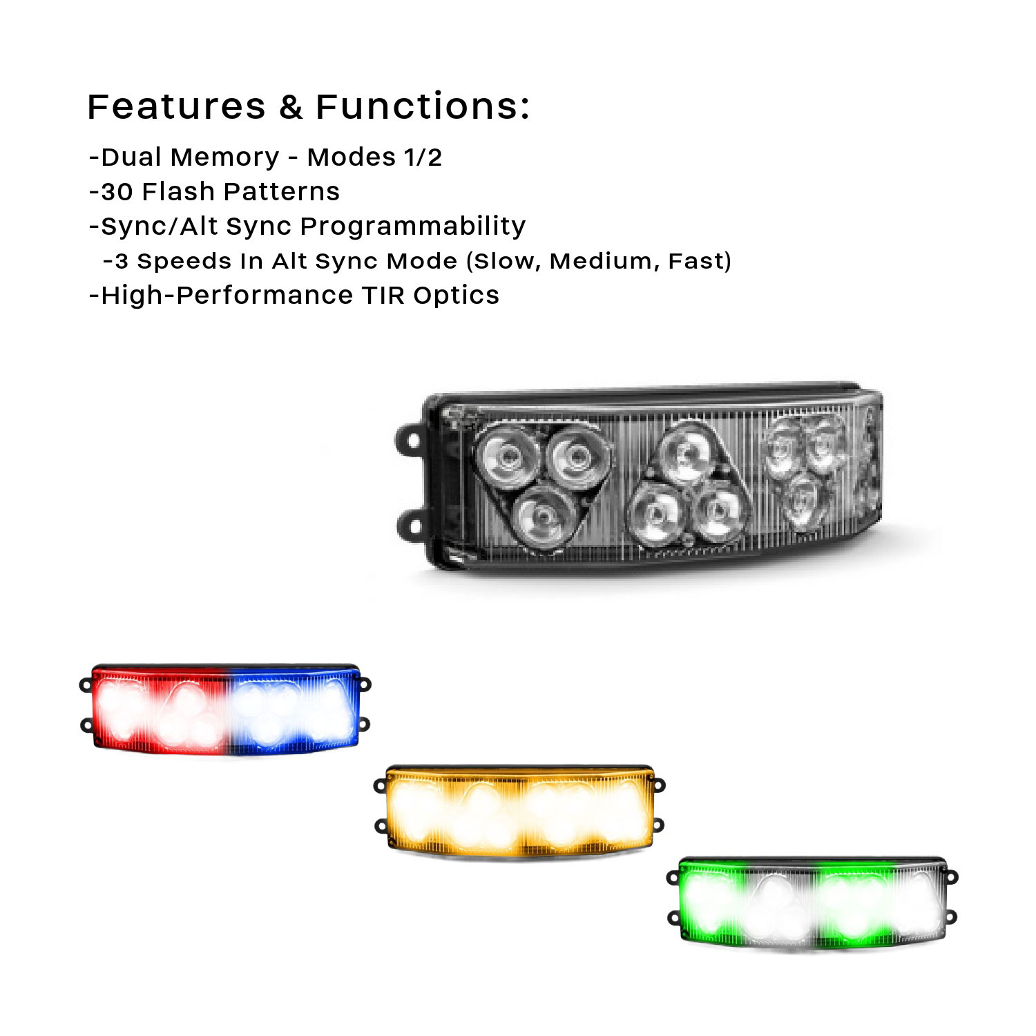 Half Octo LED Surface Mount - G-HOT4 | SpeedTech Lights