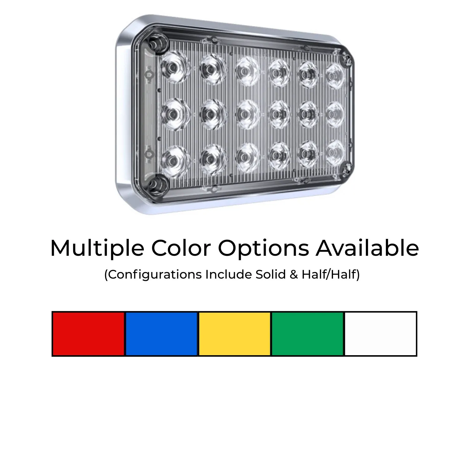 Alpha 6x4 LED Surface Mount Lights 4 Pack Angle