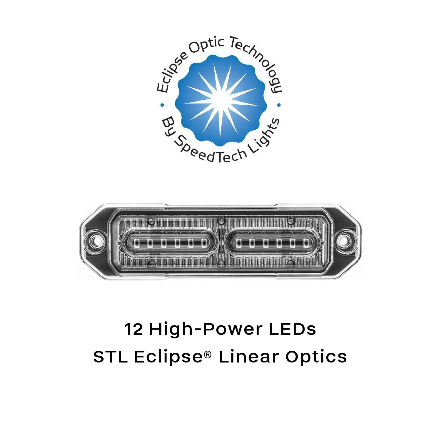 Z-12 Linear LED Surface Mount Warning Light Head Optics