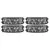 Half Octo LED Surface Mount Grille Lights 4 Pack