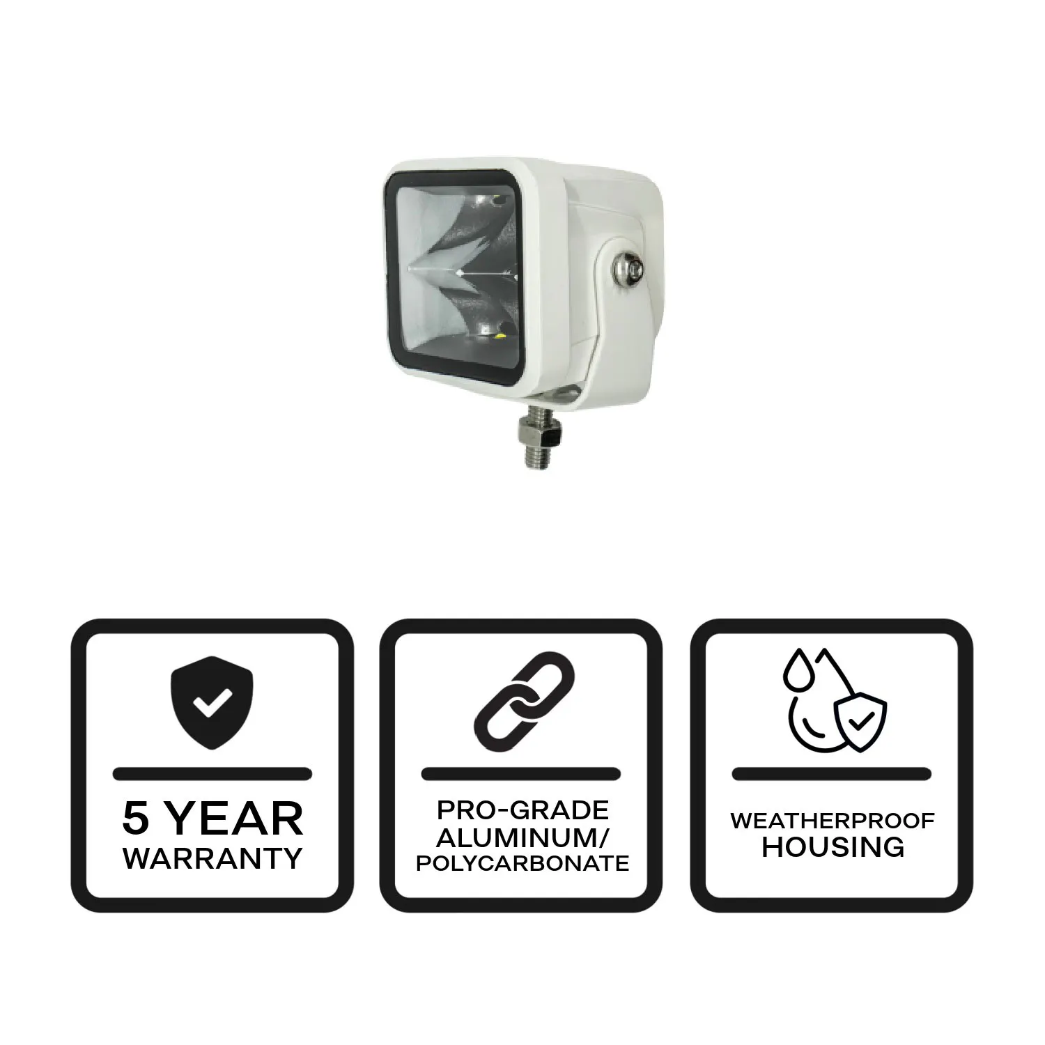 Marine Cube Carbine Flood/Spotlight Boat Off Road LED Pod Light Side